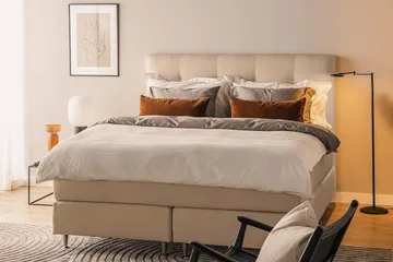 Oslo Lyx Kontinentalsäng 180x200 cm - Beige - Products - Möbler - Säng - Kontinentalsäng