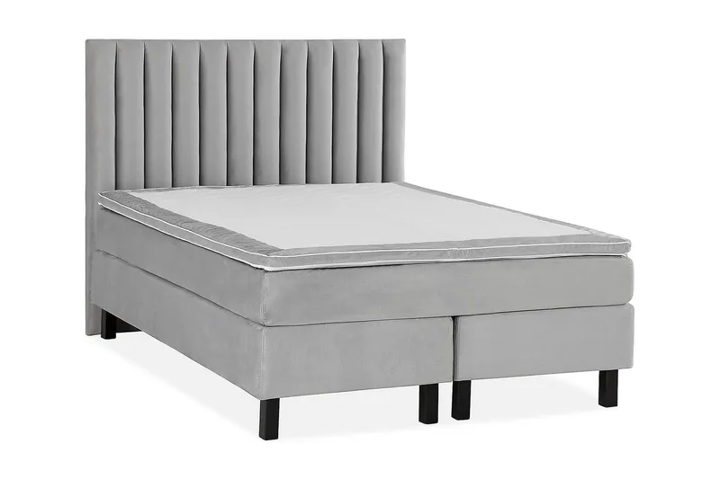 Princess Kontinentalsäng 120x200cm - Ljusgrå/Sammet - Products - Möbler - Säng - Enkelsäng