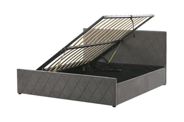 Rochefort Förvaringssäng 140x200 cm - Sammet/Grå - Products - Möbler - Säng - Säng med förvaring