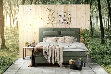 Lucky Sänggavel Slät 160 cm - Grön - Products - Möbler - Säng - Sängtillbehör & sänggavel - Sänggavel