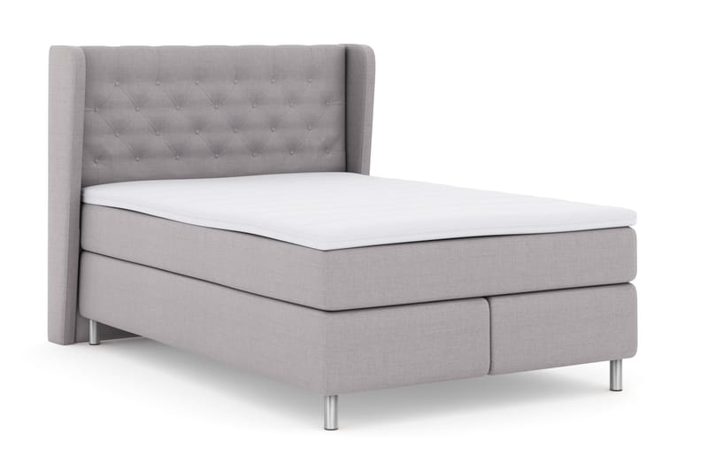 Select No 3 Komplett Sängpaket 140x200 Fast - Ljusgrå/Metall - Products - Möbler - Säng - Kontinentalsäng