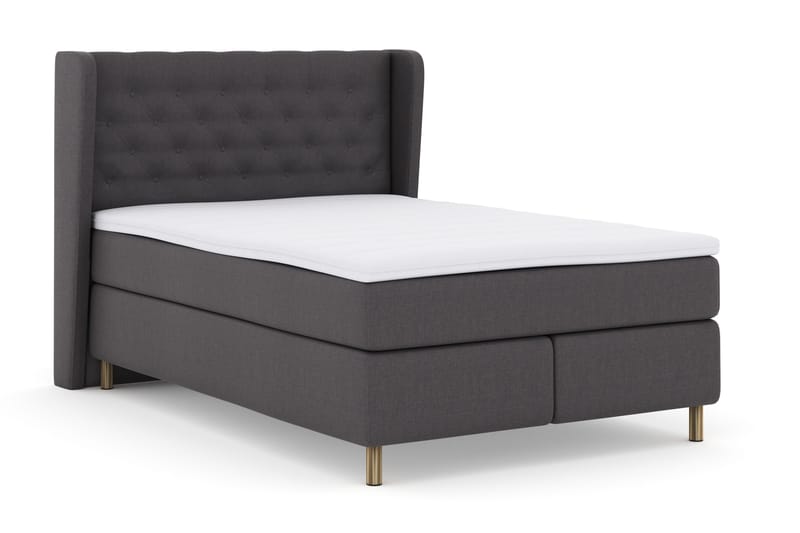 Select No 3 Komplett Sängpaket 140x200 Fast - Mörkgrå/Koppar - Products - Möbler - Säng - Kontinentalsäng