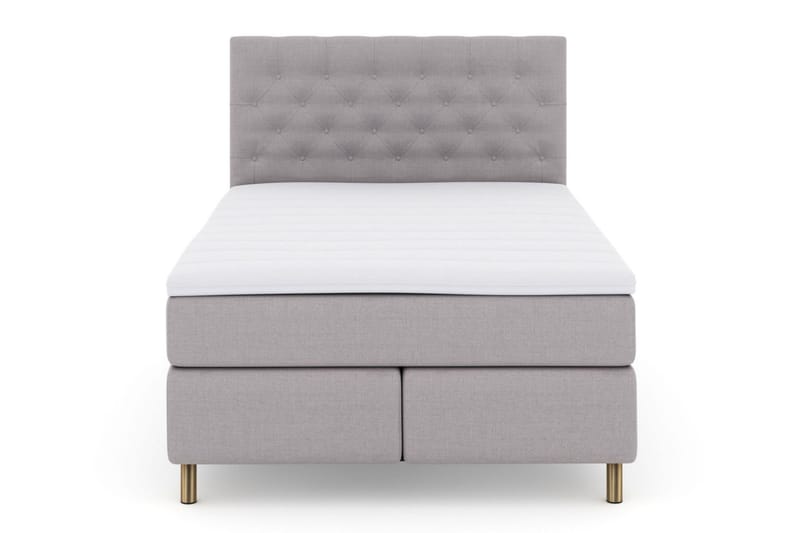 Select No 3 Komplett Sängpaket 140x200 Fast/Medium, Ljusgrå/Koppar