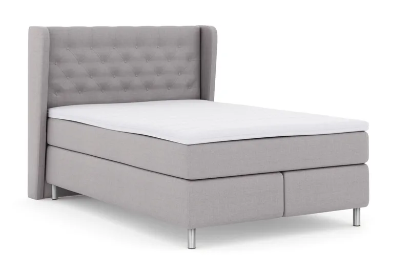 Select No 3 Komplett Sängpaket 140x200 Fast/Medium - Ljusgrå/Metall - Products - Möbler - Säng - Kontinentalsäng