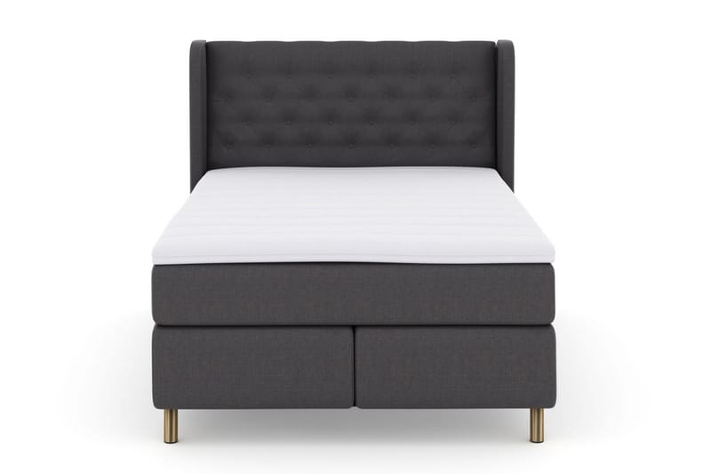 Select No 3 Komplett Sängpaket 140x200 Fast/Medium, Mörkgrå/Koppar