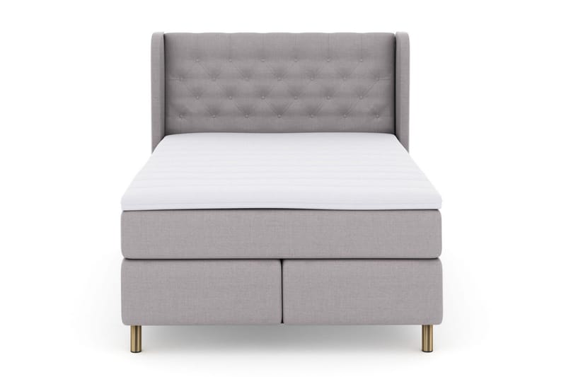 Select No 3 Komplett Sängpaket 140x200 Medium - Ljusgrå/Koppar - Products - Möbler - Säng - Kontinentalsäng