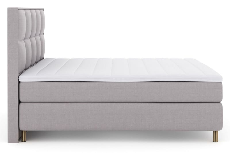 Select No 3 Komplett Sängpaket 160x200 Fast - Ljusgrå/Koppar - Products - Möbler - Säng - Kontinentalsäng