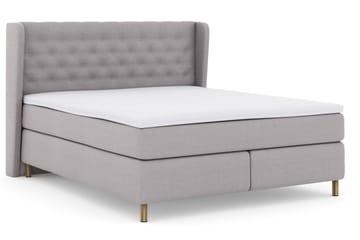 Select No 3 Komplett Sängpaket 160x200 Medium - Ljusgrå/Koppar - Products - Möbler - Säng - Kontinentalsäng