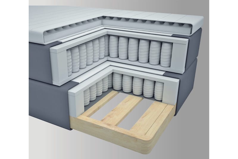 Select No 3 Komplett Sängpaket 180x200 Fast - Ljusgrå/Metall - Products - Möbler - Säng - Kontinentalsäng