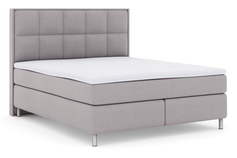 Select No 3 Komplett Sängpaket 180x200 Fast/Medium - Ljusgrå/Metall - Products - Möbler - Säng - Kontinentalsäng