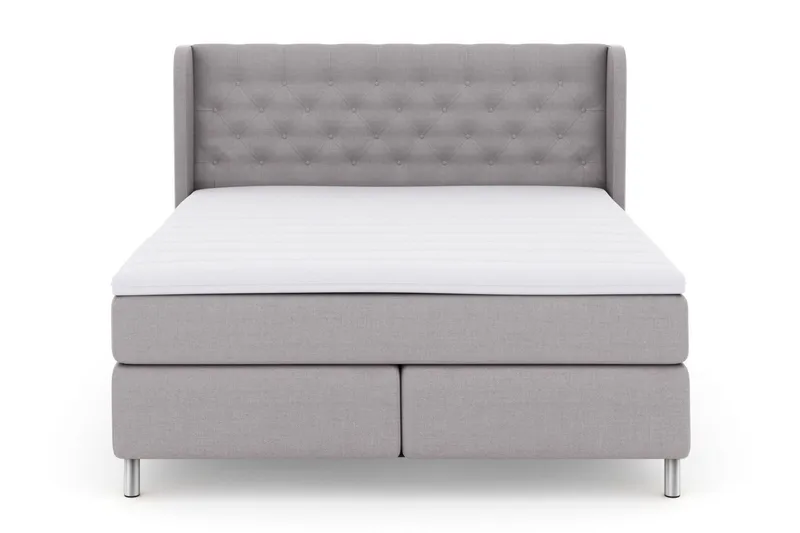 Select No 3 Komplett Sängpaket 180x200 Fast/Medium - Ljusgrå/Metall - Products - Möbler - Säng - Kontinentalsäng
