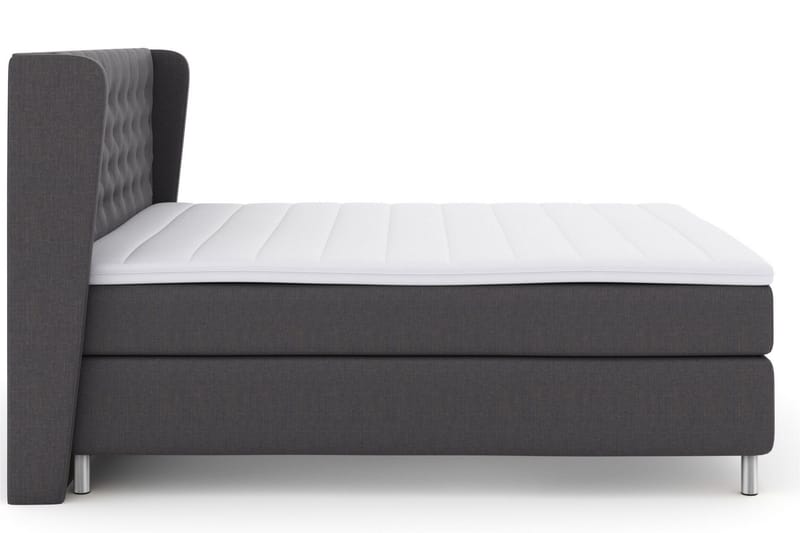 Select No 3 Komplett Sängpaket 180x200 Fast/Medium - Mörkgrå/Metall - Products - Möbler - Säng - Kontinentalsäng