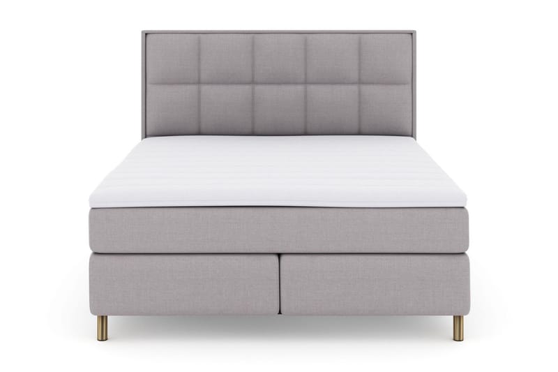 Select No 3 Komplett Sängpaket 210x210 Fast - Ljusgrå/Koppar - Products - Möbler - Säng - Kontinentalsäng