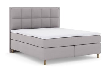 Select No 3 Komplett Sängpaket 210x210 Fast - Ljusgrå/Koppar - Products - Möbler - Säng - Kontinentalsäng