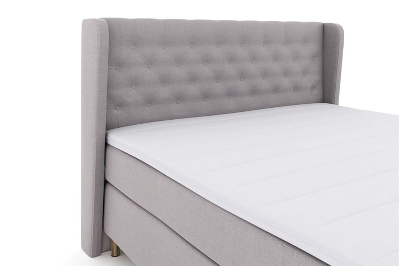 Select No 3 Komplett Sängpaket 210x210 Fast - Ljusgrå/Koppar - Products - Möbler - Säng - Kontinentalsäng