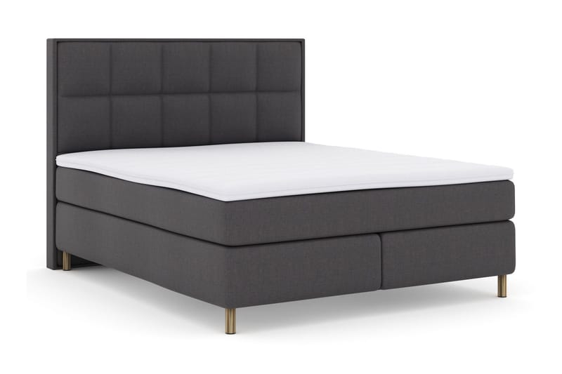 Select No 3 Komplett Sängpaket 210x210 Fast - Mörkgrå/Koppar - Products - Möbler - Säng - Kontinentalsäng