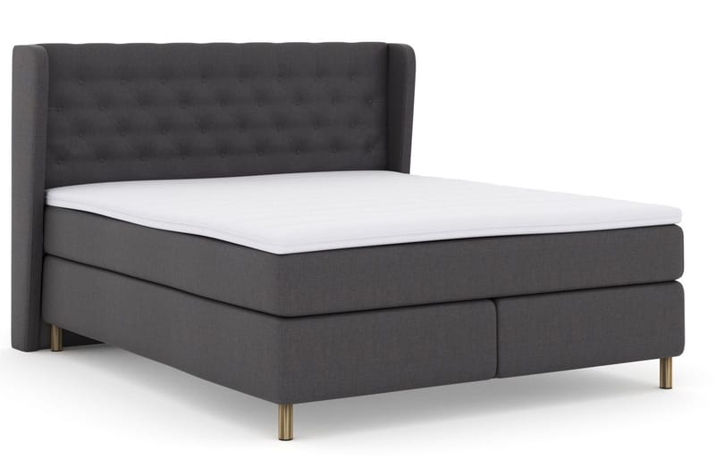 Select No 3 Komplett Sängpaket 210x210 Fast - Mörkgrå/Koppar - Products - Möbler - Säng - Kontinentalsäng