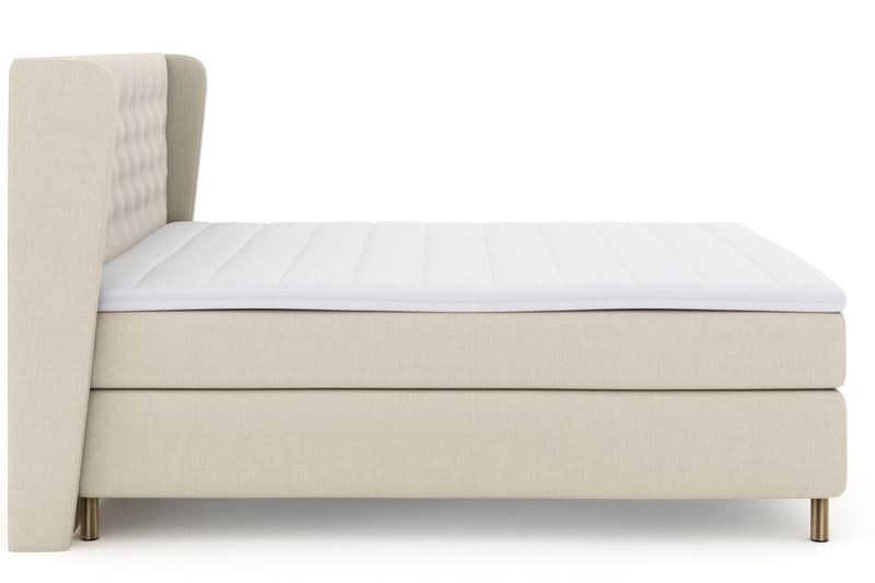 Select No 3 Komplett Sängpaket 210x210 Fast/Medium - Beige/Koppar - Products - Möbler - Säng - Kontinentalsäng