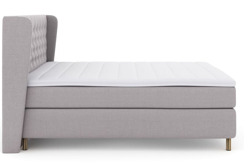 Select No 3 Komplett Sängpaket 210x210 Fast/Medium - Ljusgrå/Koppar - Products - Möbler - Säng - Kontinentalsäng