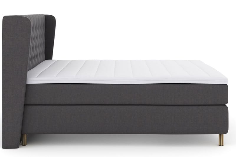 Select No 3 Komplett Sängpaket 210x210 Fast/Medium - Mörkgrå/Koppar - Products - Möbler - Säng - Kontinentalsäng