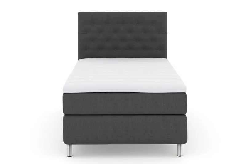 Select No 3 Kontinentalsäng 120x200 Medium, Mörkgrå/Metall