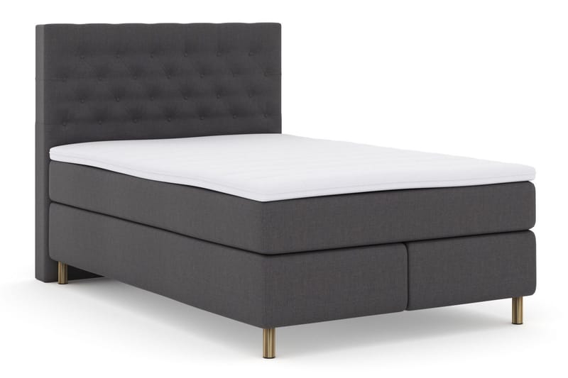 Select No 3 Kontinentalsäng 140x200 Fast - Mörkgrå/Koppar - Products - Möbler - Säng - Kontinentalsäng
