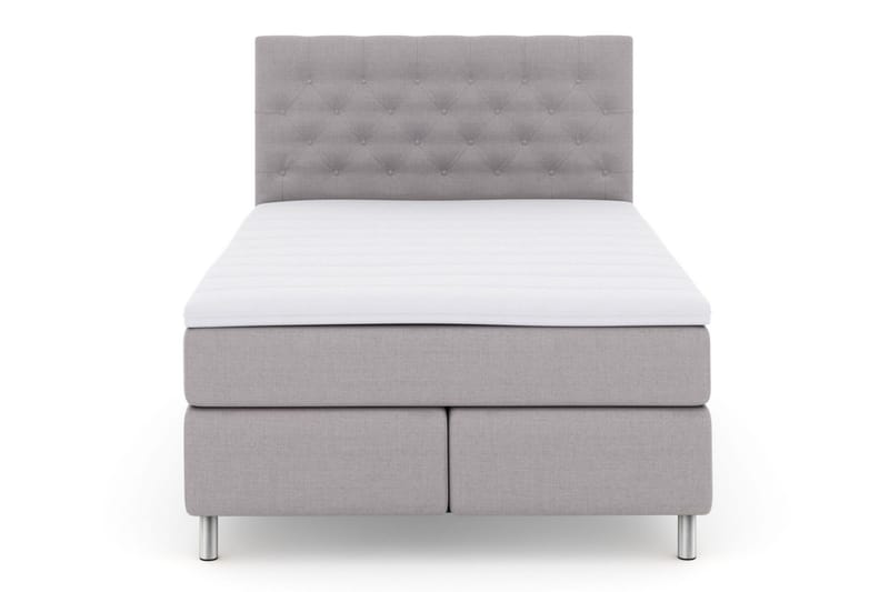 Select No 3 Kontinentalsäng 140x200 Medium - Ljusgrå/Metall - Products - Möbler - Säng - Kontinentalsäng