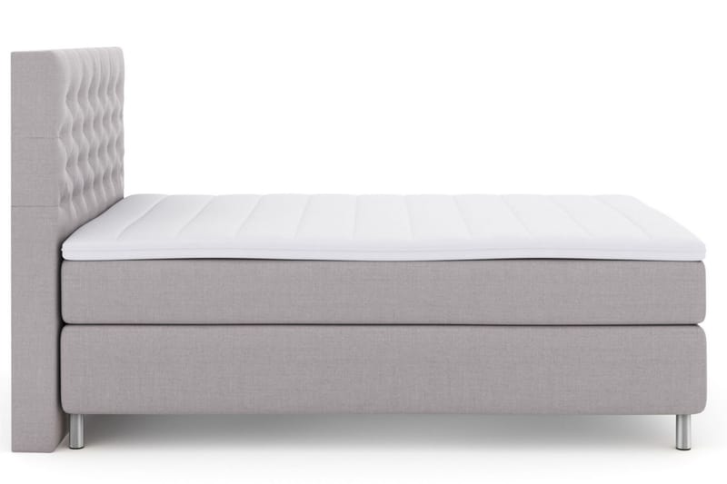 Select No 3 Kontinentalsäng 140x200 Medium - Ljusgrå/Metall - Products - Möbler - Säng - Kontinentalsäng