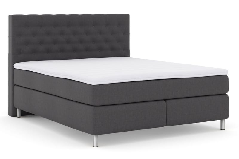 Select No 3 Kontinentalsäng 160x200 Fast - Mörkgrå/Metall - Products - Möbler - Säng - Kontinentalsäng