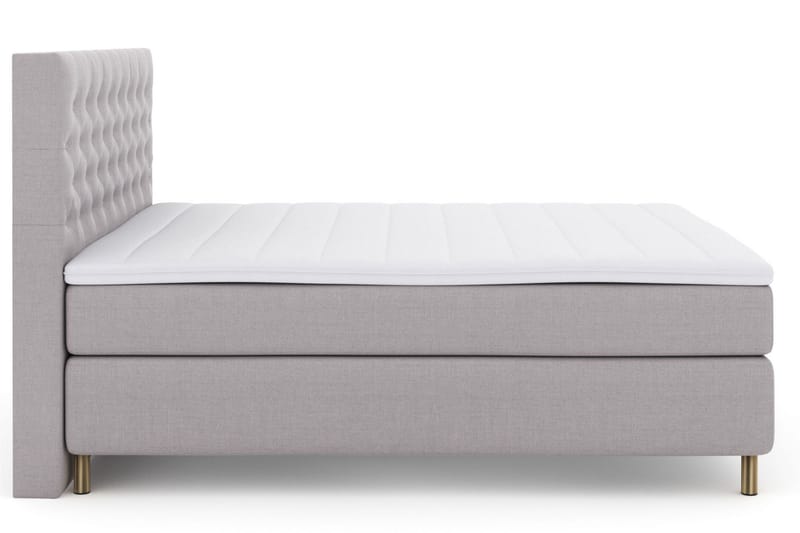 Select No 3 Kontinentalsäng 160x200 Fast/Medium - Ljusgrå/Koppar - Products - Möbler - Säng - Kontinentalsäng