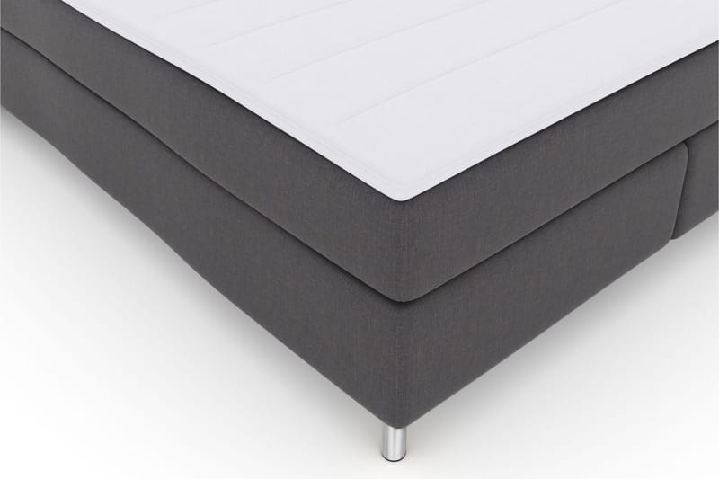 Select No 3 Kontinentalsäng 160x200 Fast/Medium - Mörkgrå/Metall - Products - Möbler - Säng - Kontinentalsäng