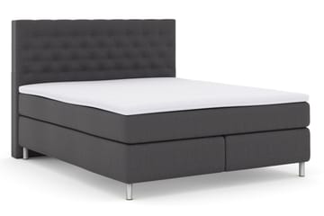 Select No 3 Kontinentalsäng 160x200 Fast/Medium - Mörkgrå/Metall - Products - Möbler - Säng - Kontinentalsäng