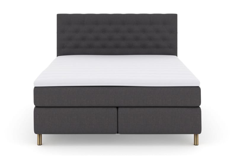 Select No 3 Kontinentalsäng 180x200 Medium, Mörkgrå/Koppar