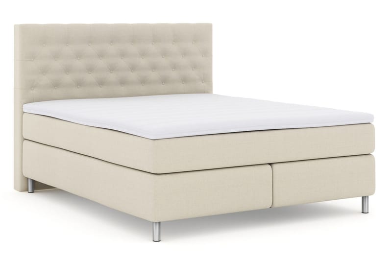 Select No 3 Kontinentalsäng 210x210 Fast/Medium - Beige/Metall - Products - Möbler - Säng - Kontinentalsäng
