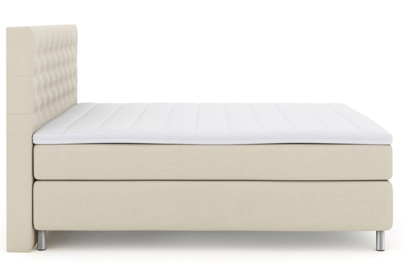 Select No 3 Kontinentalsäng 210x210 Fast/Medium - Beige/Metall - Products - Möbler - Säng - Kontinentalsäng