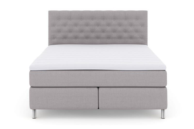 Select No 3 Kontinentalsäng 210x210 Fast/Medium - Ljusgrå/Metall - Products - Möbler - Säng - Kontinentalsäng