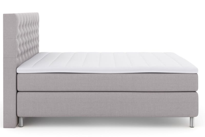 Select No 3 Kontinentalsäng 210x210 Fast/Medium - Ljusgrå/Metall - Products - Möbler - Säng - Kontinentalsäng