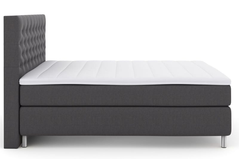 Select No 3 Kontinentalsäng 210x210 Fast/Medium - Mörkgrå/Metall - Products - Möbler - Säng - Kontinentalsäng