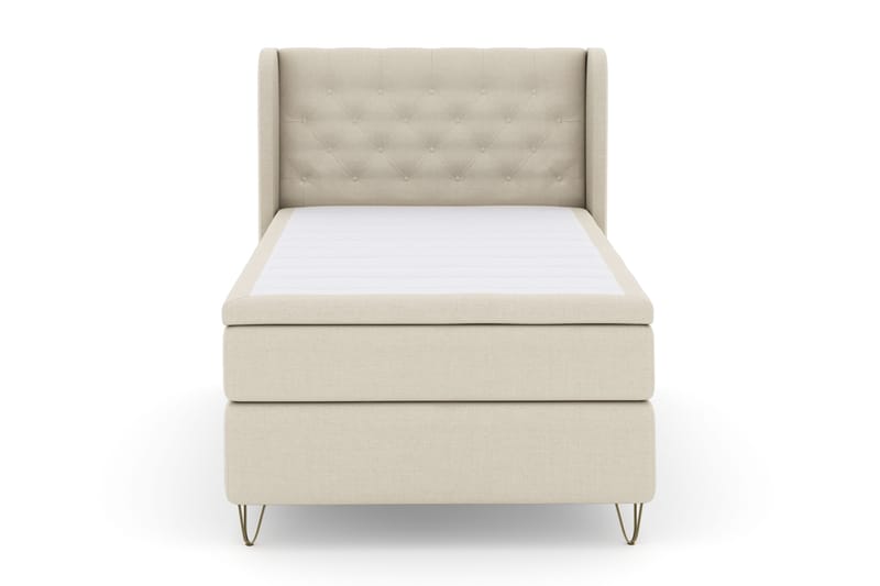 Select No 4 Komplett Sängpaket 120x200 Fast - Beige/Metall V-form - Products - Möbler - Säng - Enkelsäng