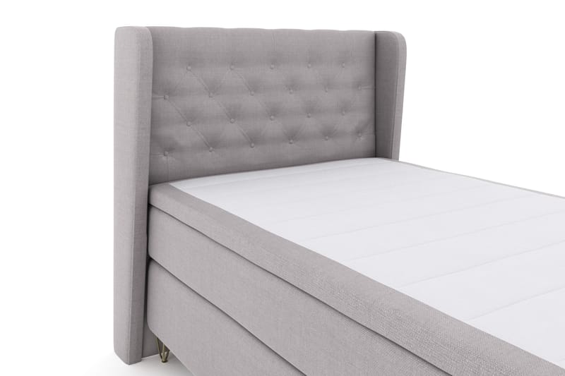 Select No 4 Komplett Sängpaket 120x200 Fast - Ljusgrå/Metall V-form - Products - Möbler - Säng - Enkelsäng
