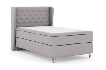 Select No 4 Komplett Sängpaket 120x200 Fast - Ljusgrå/Metall V-form - Products - Möbler - Säng - Enkelsäng