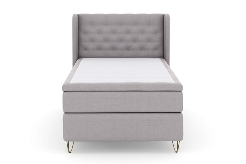 Select No 4 Komplett Sängpaket 120x200 Fast - Ljusgrå/Metall V-form - Products - Möbler - Säng - Enkelsäng
