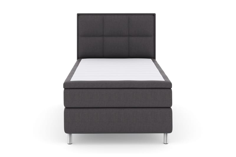 Select No 4 Komplett Sängpaket 120x200 Fast, Mörkgrå/Metall