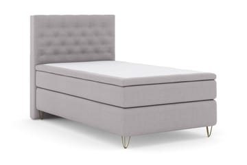 Select No 4 Komplett Sängpaket 120x200 Medium - Ljusgrå/Metall V-form - Products - Möbler - Säng - Enkelsäng