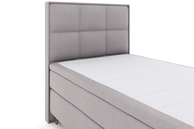 Select No 4 Komplett Sängpaket 120x200 Medium - Ljusgrå/Metall V-form - Products - Möbler - Säng - Enkelsäng