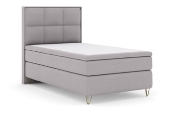 Select No 4 Komplett Sängpaket 120x200 Medium - Ljusgrå/Metall V-form - Products - Möbler - Säng - Enkelsäng