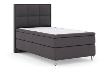 Select No 4 Komplett Sängpaket 120x200 Medium - Mörkgrå/Metall V-form - Products - Möbler - Säng - Enkelsäng