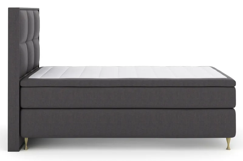 Select No 4 Komplett Sängpaket 120x200 Medium - Mörkgrå/Metall V-form - Products - Möbler - Säng - Enkelsäng