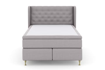 Select No 4 Komplett Sängpaket 140x200 Fast - Ljusgrå/Guld - Products - Möbler - Säng - Kontinentalsäng