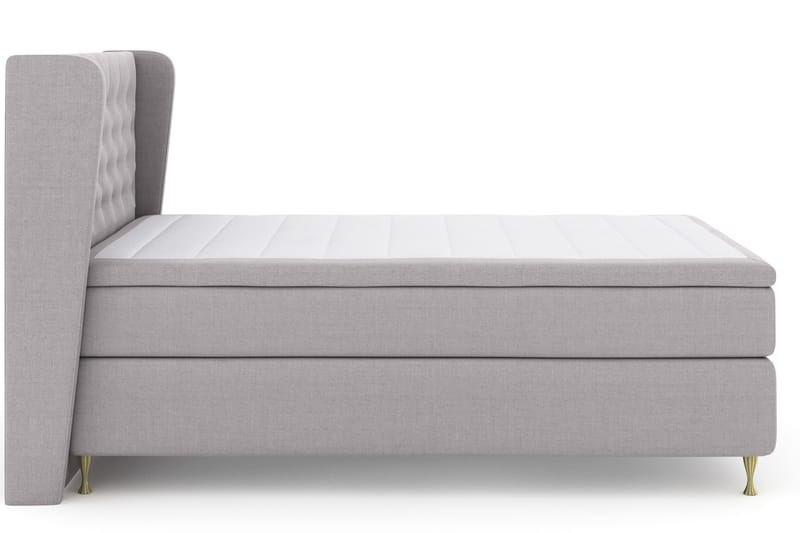 Select No 4 Komplett Sängpaket 140x200 Fast - Ljusgrå/Guld - Products - Möbler - Säng - Kontinentalsäng